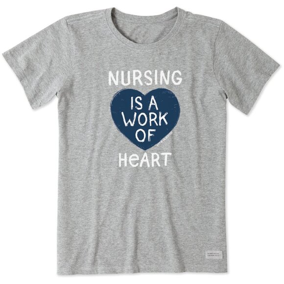 Life Is Good Tops - Life is Good Women's Nursing Work of Heart Short Sleeve Crusher Tee l Size XL